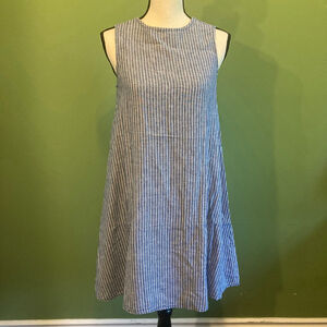 Women's Striped BEACHLOUNGE LINEN Dress Blue/White Size M